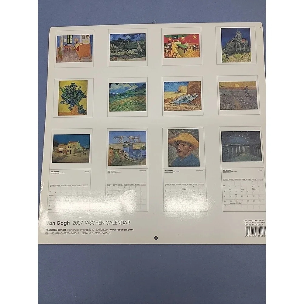 Taschen Calendar 2007 Van Gogh Made In Germany EUC From Amsterdam